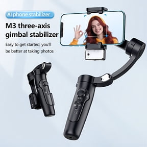 3-Axis Phone Gimbal: AI Face/Hand Tracking, Gesture Control, Detachable Remote with Fill Light, Time-Lapse/Panorama for TikTok/YouTube, 8H Battery & Tripod Included