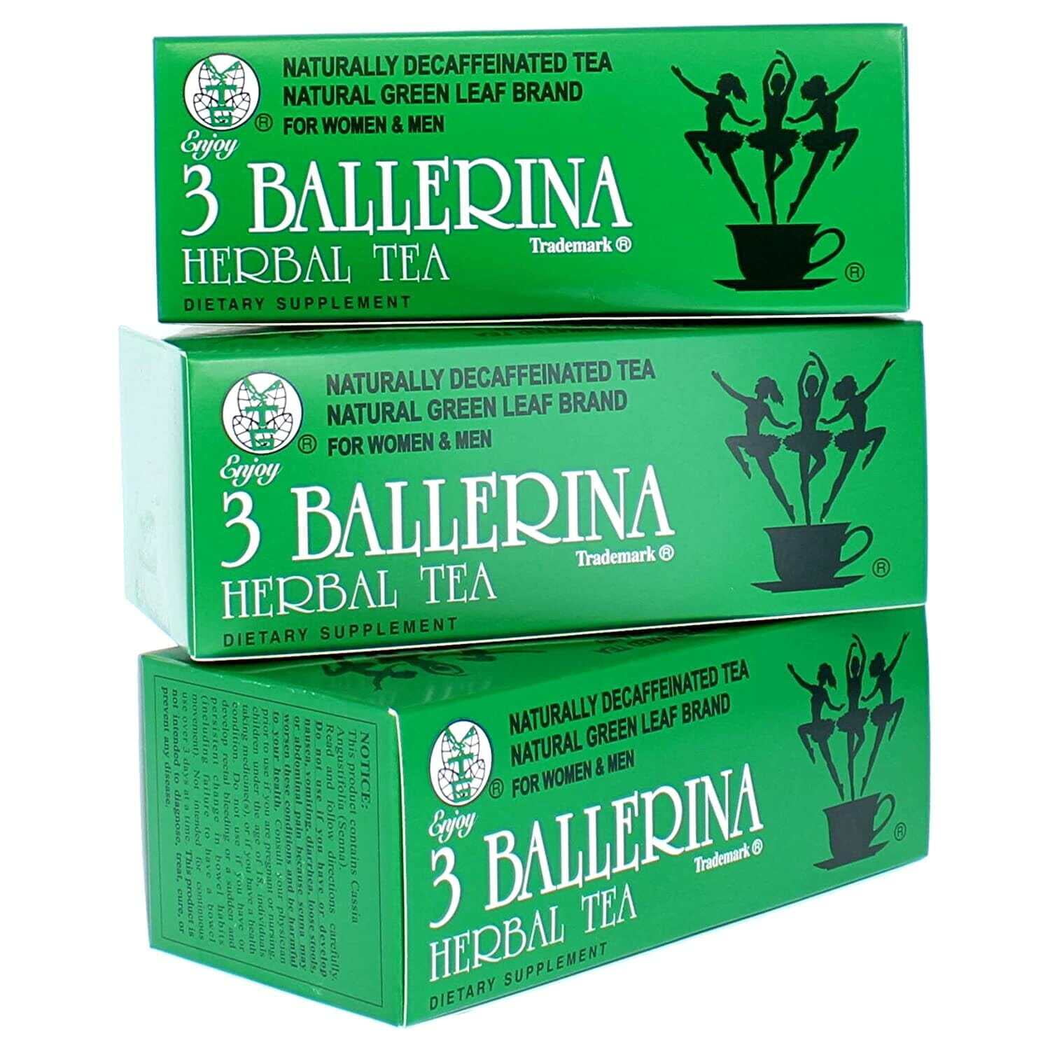 3 Ballerina Herbal Tea, Extra Strength, Senna Blend, 54 Tea Bags
