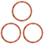 3 BEZEL INSERT, 90mm, Orange, Compatible With OMEGA WATCH SEAMASTER PLANET OCEAN 45MM 45.5MM ORANGE TOP QTY