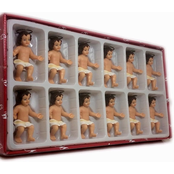 3" Baby Jesus Figurine Statue Christmas Figurine Nio Dios Nativity 12 Pcs Set