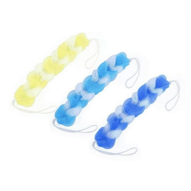 3 Back Scrubber Bath Shower Mesh Sponge Exfoliating Body Brush Wash Puff Spa New