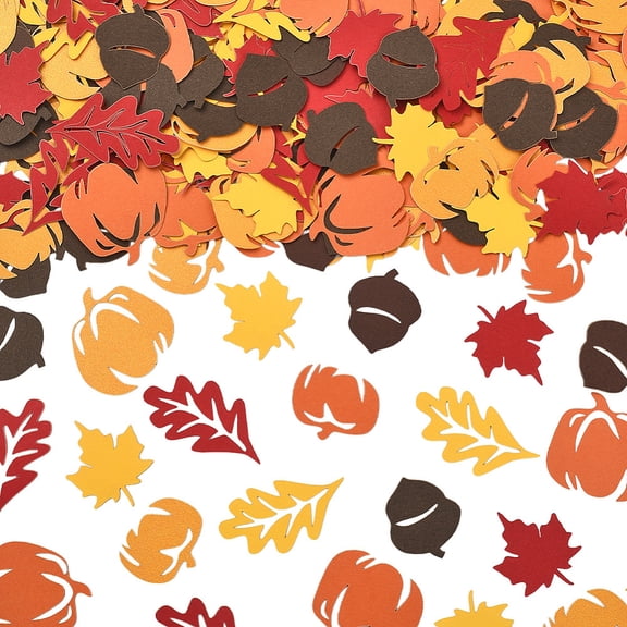 3 Bags Paper Confetti Leaves Confetti Thanksgiving Day Sprinkle Table Scatter Red Orange Yellow Harvest Autumn Fall Leaf Glitter for Party Celebration Holiday Birthday Craft Decorations DIY