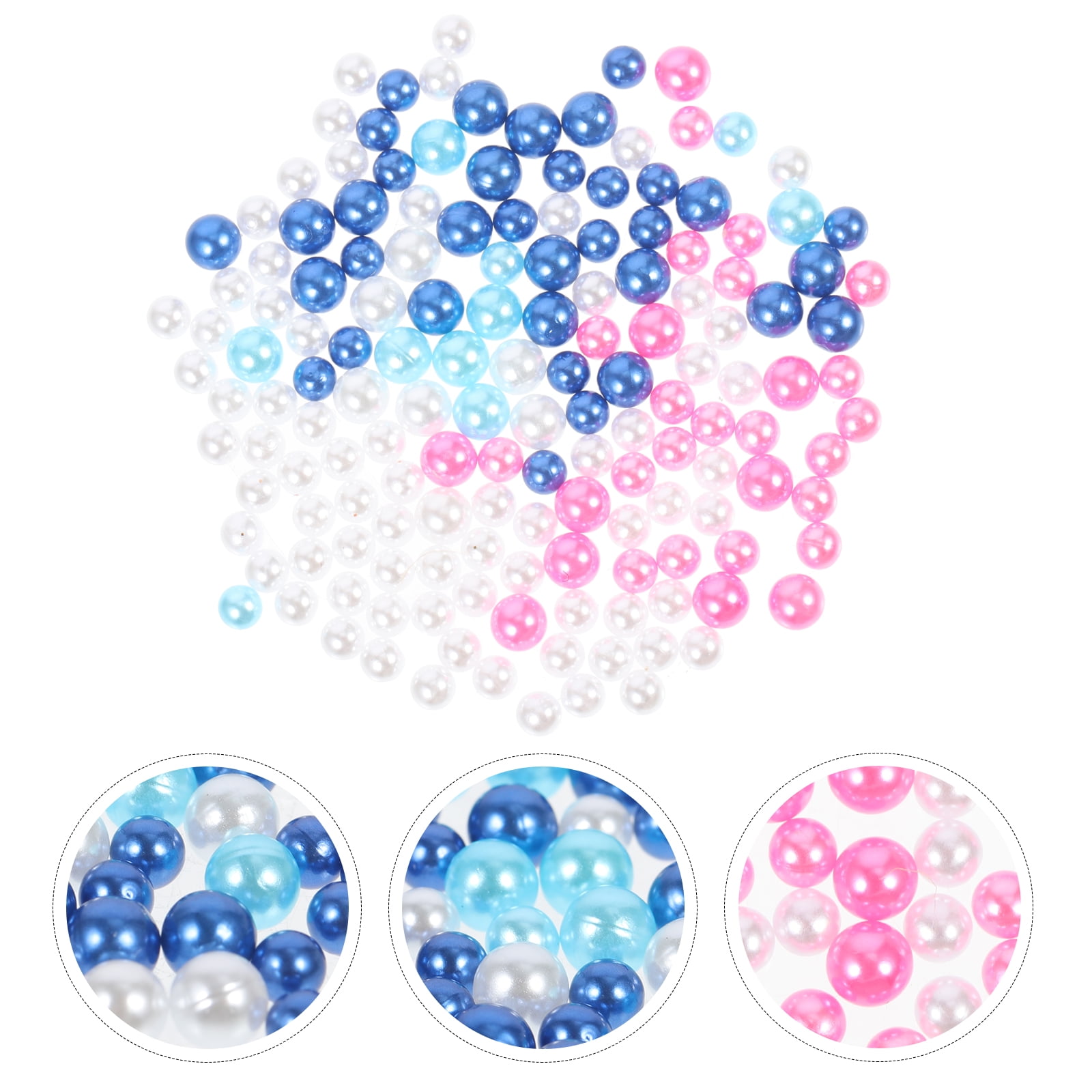 3 Bags of Floating Fake Pearl Undrilled Floating Pearl Bead for Vase