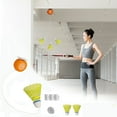 thumbnail image 1 of 3-Ball Badminton Trainer Set - Rebound Practice Device w/Elastic Rope & Hooks for Solo Drills Fitness Training​​, 1 of 6