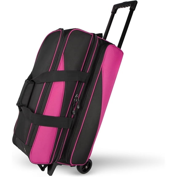 3 Ball Bowling Bag with Wheels, Rolling Bowling Roller Bag with Retractable Handle for Balls & Bowling Accessories