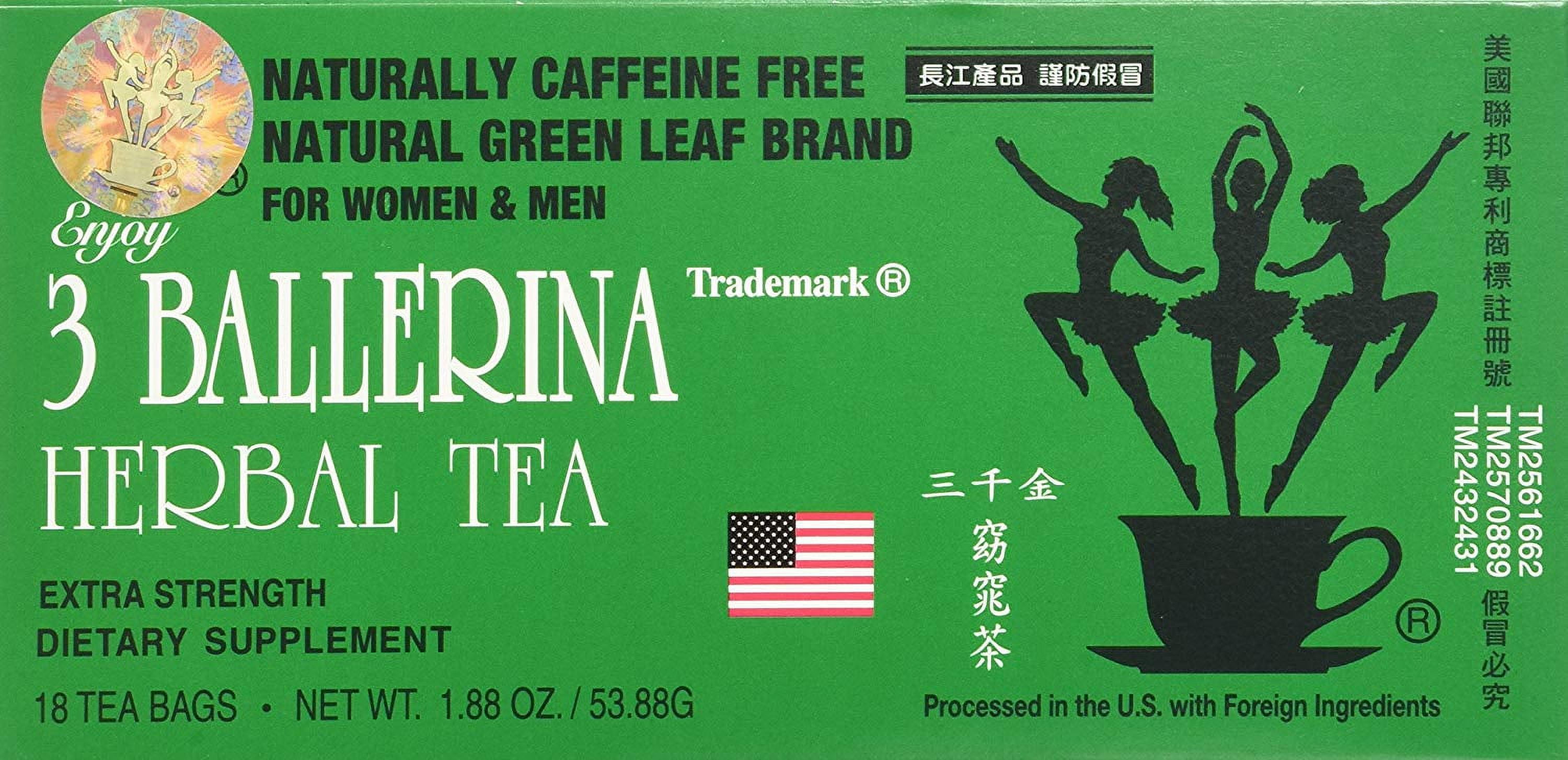 3 Ballerina Extra Strength Caffeine-Free Herbal Tea Dieters' Drink