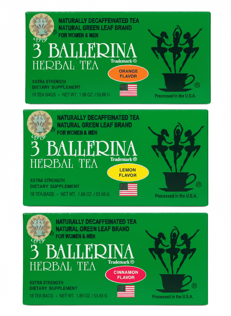 3 Ballerina, Herbal Dieters' Tea Combo, Extra Strength, Caffeine