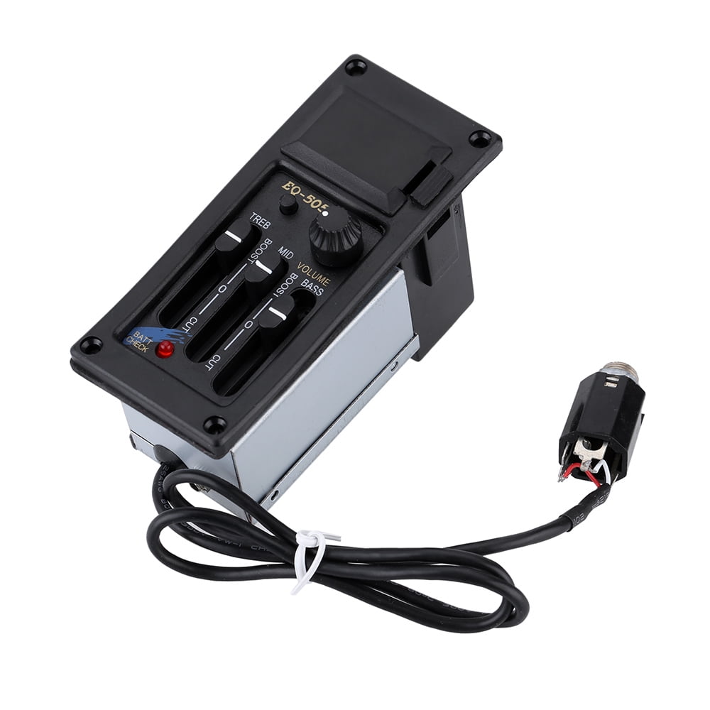 3-Band Acoustic Guitar Tone and Amplifier EQ Equalizer Preamp Piezo Pickup Tuner