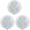 thumbnail image 1 of 3 Baptism or Communion Cross Celebration Foil Balloons 18", 1 of 5