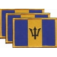 thumbnail image 1 of 3 Barbados Flag Patches, Embroidered Iron On or Sew On, Measures 3.50" x 2.25", 1 of 1