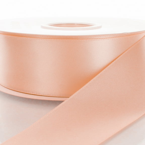 3" Barely Peach Double Faced Satin Ribbon 3 Yards