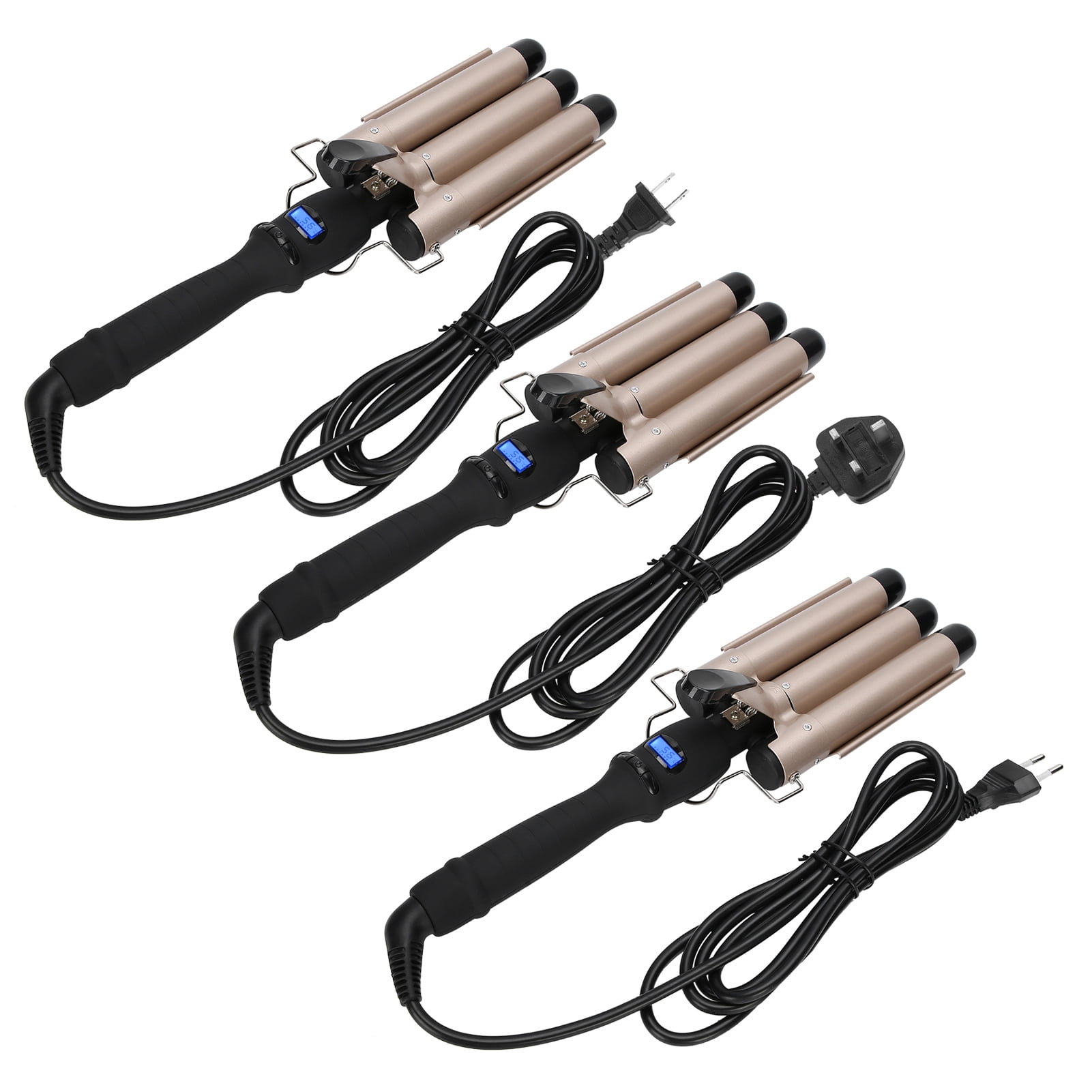 3 Barrel Curling Iron,Beach Waver Curling Iron,Wand Hair Waver Curler