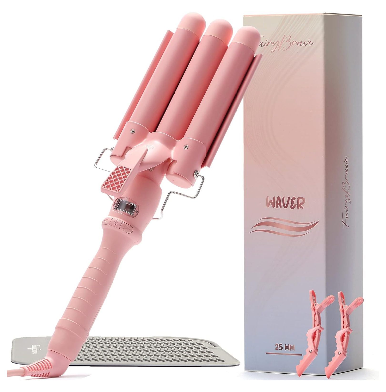 3 Barrel Curling Iron Wand Triple Hair Waver & Crimper for Beach