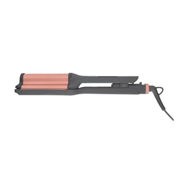 3 Barrel Curling Iron for Beach Waves and Curls - Ceramic Tourmaline Crimping Iron - Hair Waver for Waves - Pink Barrel Curling Iron - All Hair Types