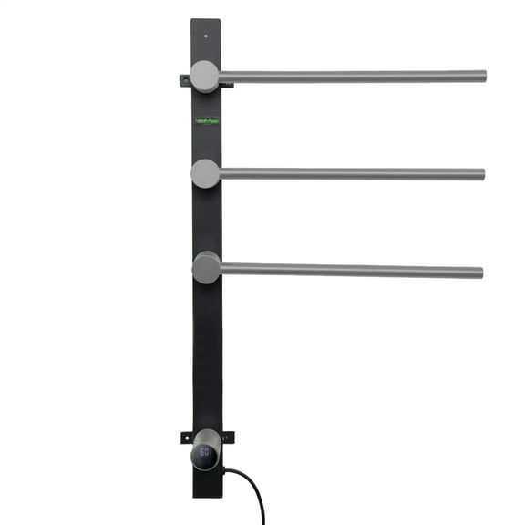 3 Bars Towel Warmer Rack, Wall Mounted Heated Towel Rack for Bathroom, Waterpoof Towel Heater Rack with Timer & LED Display Screen, Adjustable Temperature Towel Heater