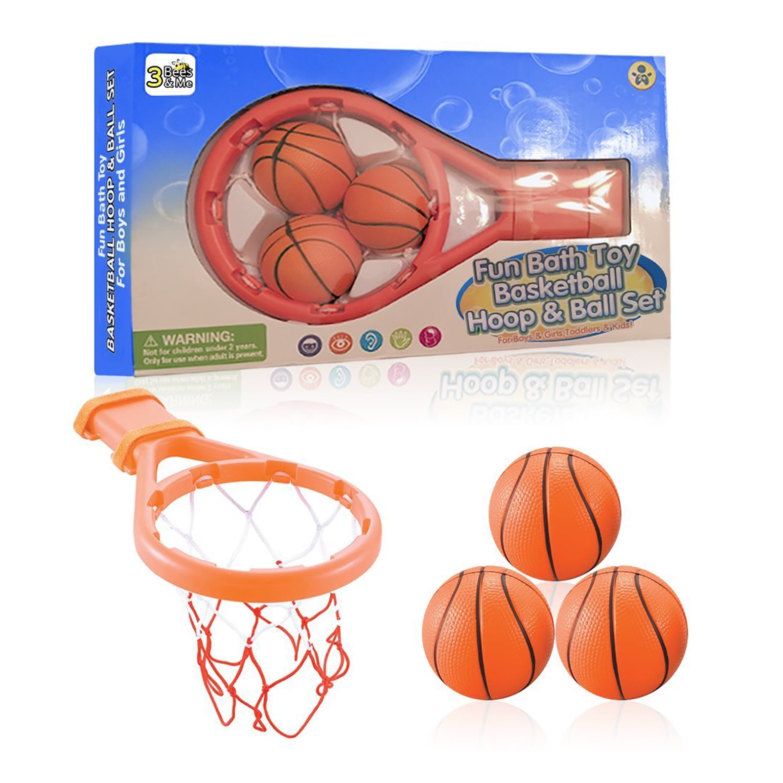 BRITENWAY Bath Toys - Bathtub Basketball Hoop for Kids w/ 3 Balls - BPA  Free Plastic Toddler Bath Toys for Boys & Girls - Easy to Set Up Basketball