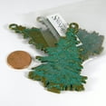 thumbnail image 1 of 3 Big 2 1/2 inch Antique Bronze & Green Patina Christmas Pine Tree Pendant Charms Plated Over Pewter Metal, 1 of 1