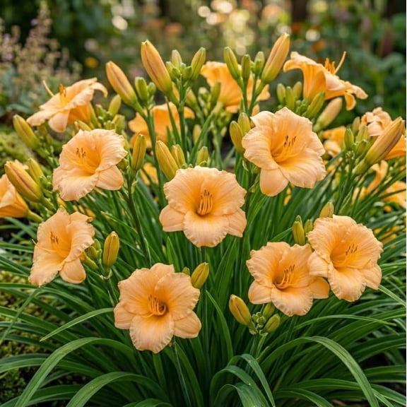 3 Big Apricot Day Lilly Bulbs for Planting, Daylilies Fans Systems, Reblooming Daylilly Roots Hemerocallis Hardy Perennial