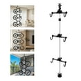 thumbnail image 1 of Bike Stand, 3 Bike Storage Rack Vertical Bracket for Bicycles, 360° Adjustable Hook Indoor Bike Storage Pole Stand for Garage Indoor Apartment, 1 of 18