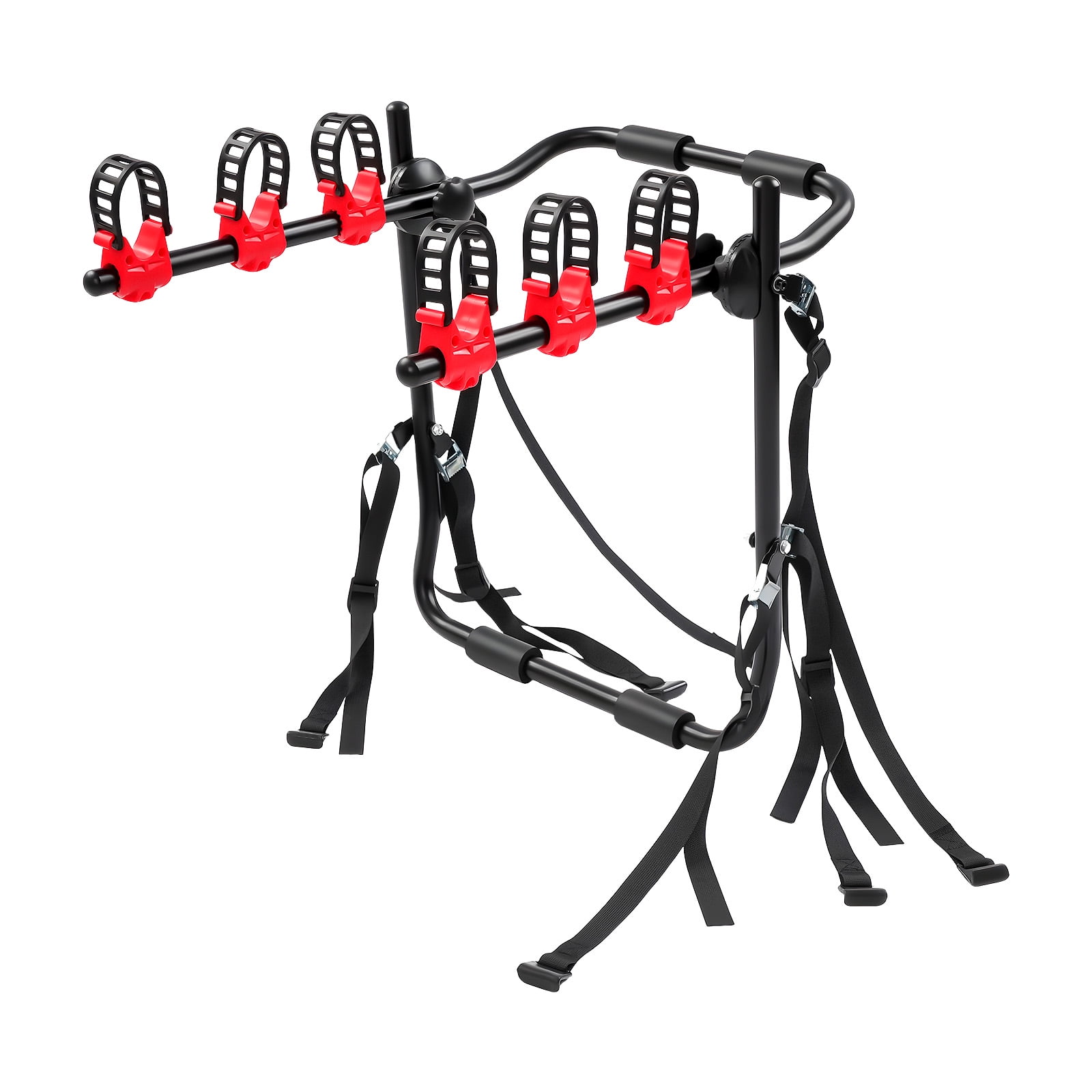 3-Bike Trunk Mount Rack with Fixed Strap Bike Rack for Car Trunk ...