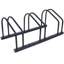 3 Bikes Floor Bike Stand, Bike Parking Rack Garage Bike Storage Stand Indoor/Outdoor 22-28" Wheel Stand, Max. Tire Width 2.15",black painted,