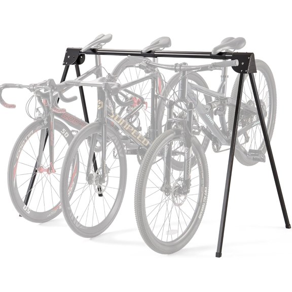 3 Bikes Stand Rack - Portable Bike Storage Parking Racks Indoor/Outdoor -Saddle Nose Bicycle Stand for Parking Mountain Road Hybrid Bike