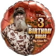 thumbnail image 1 of 3 Birthday Rules Duck Dynasty Party Decoration 18" Mylar Balloon, 1 of 1