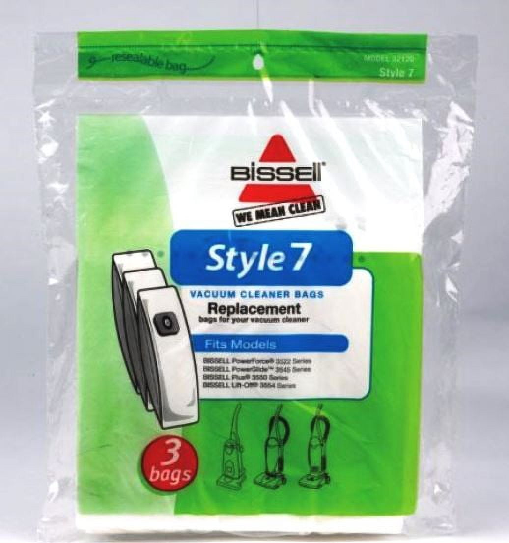 3 Bissell 2 Ply Vacuum BagsStyle 7, Part 32120, Qty1PK