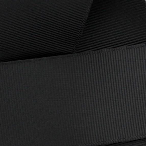 3" Black Grosgrain Ribbon Solid 25 yard