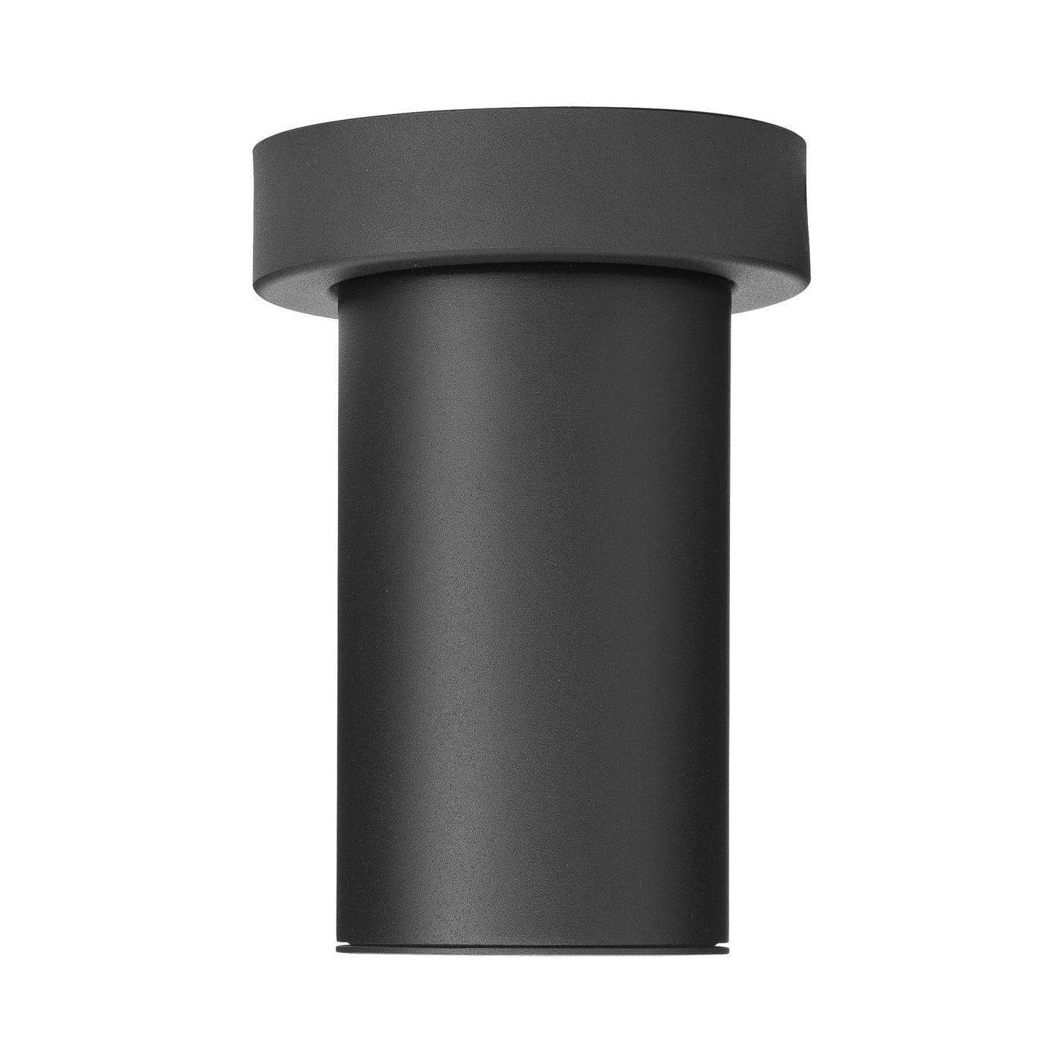 Black Aluminum LED Indoor/Outdoor Flush Mount Cylinder Light