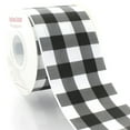 thumbnail image 1 of 3" Black/White Buffalo Plaid Grosgrain Ribbon - 25 Yard, 1 of 2