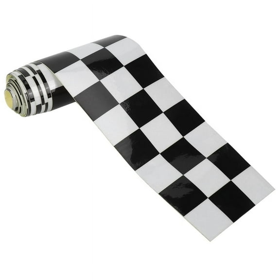 3" Black/White Checkered Flag Vinyl Decal Tape Car Bike Tank Sticker