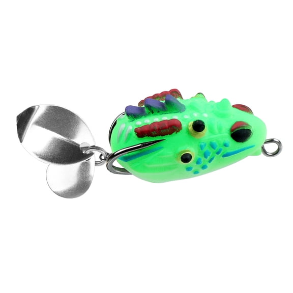 3. Blackfish Fishing Lures 3.5cm Simulated Ray Frogs PVC Crankbait with Double Hook