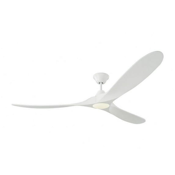 3 Blade 70 inch Ceiling Fan with Light Kit-Matte White Finish-Matte White Blade Color Bailey Street Home 96-Bel-3087757