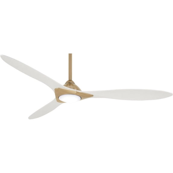 3 Blade Ceiling Fan With Light Kit In Contemporary Style-13 Inches Tall And 60 Inches Wide Minka Aire Fans F868l-Sbr/Whf