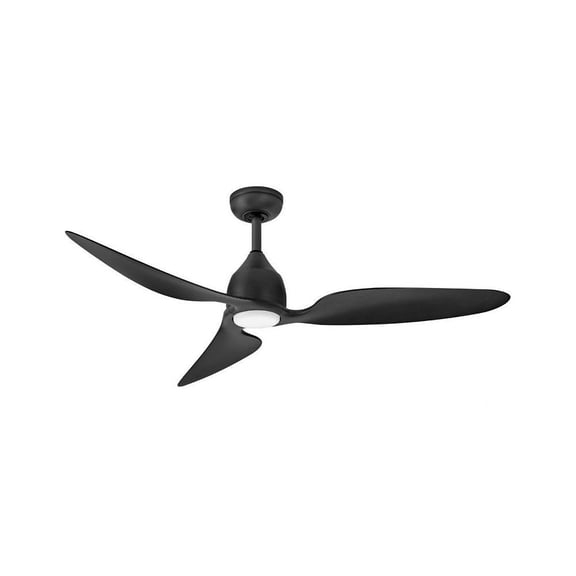 3 Blade Ceiling Fan with Light Kit in Modern Style-14 inches Tall and 52 inches Wide-Matte Black Finish Bailey Street Home 81-Bel-5147073
