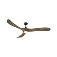 thumbnail image 1 of 3 Blade Ceiling Fan with Light Kit in Modern Style-15 inches Tall and 72 inches Wide-Matte Black Finish-Driftwood Blade Color Bailey Street Home, 1 of 1