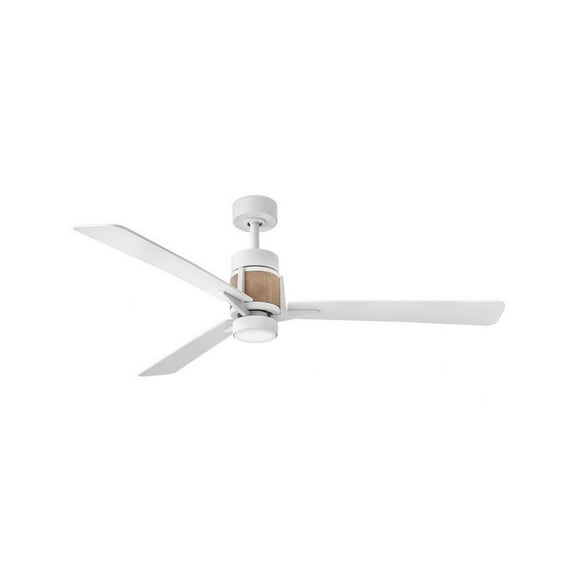 3 Blade Ceiling Fan with Light Kit in Modern Style-16 inches Tall and 56 inches Wide-Matte White Finish Bailey Street Home 81-Bel-5146008