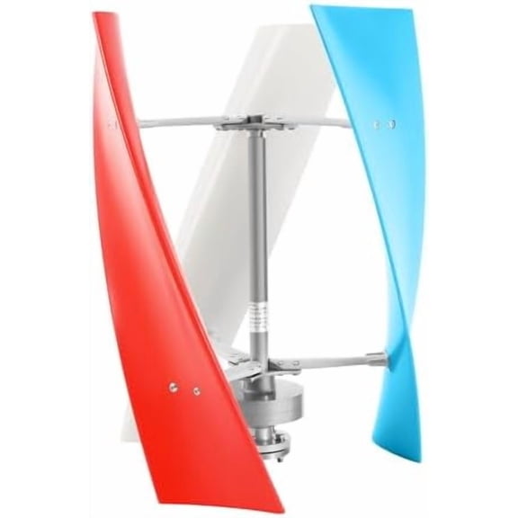 3-Blade Colorful Wind Turbine Generator Kit, 24V Vertical Wind Generator 400W Wind Energy Converter with Auxiliary Wind Wheel 300rpm Speed for Home Business Boats Cabins$$Garden &