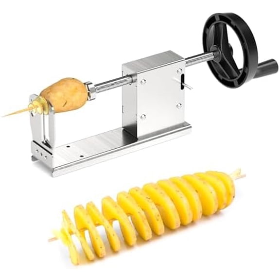 3 Blade Tornado Potato Spiralizer and Cutter Manual Stainless Steel Curly Fry Hand Crank for Vegetables$$Home Decor, Kitchen, & Other