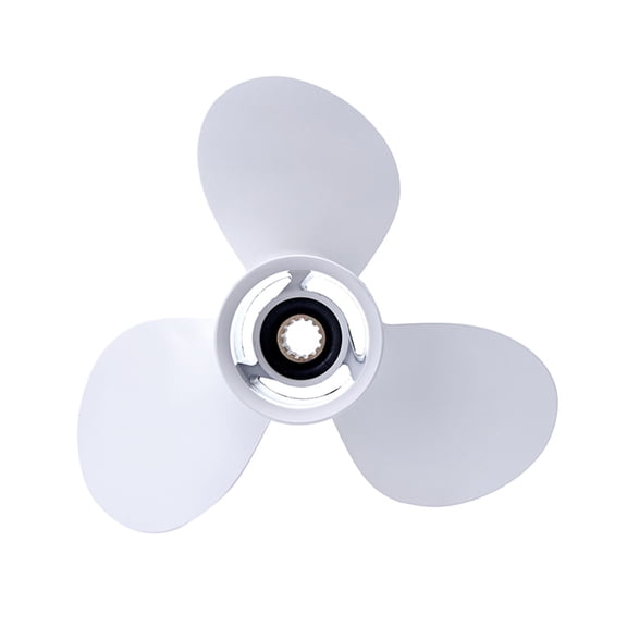 3 Blades 11 5/8 x 11G Propellers Prop Aluminum Outboards Propeller White Spline Marine Propeller Boat Parts compatible for 40-60 horsepower