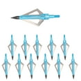 thumbnail image 1 of 3 Blades Hunting Screw-in Broadheads 100 Grain Arrow Tips Archery Hunting Broadheads Compatible with Crossbow and Compound Bow, 12 pack, 1 of 10