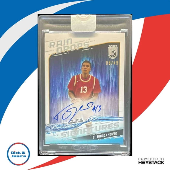 Bogdan Bogdanovic Raindrops Signatures RS-BB Autograph Basketball Card Topps 3 Atlanta Hawks