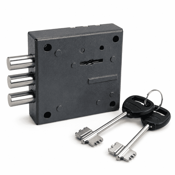 3-Bolt Mortise Lock with 2 Keys  Heavy Duty Replacement Lock for Safes, Doors, Cabinets & Security Enclosures
