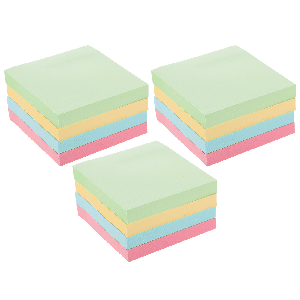 3 Books Thick Sticky Paper Plan Memo on Note Pads Stickers Mini