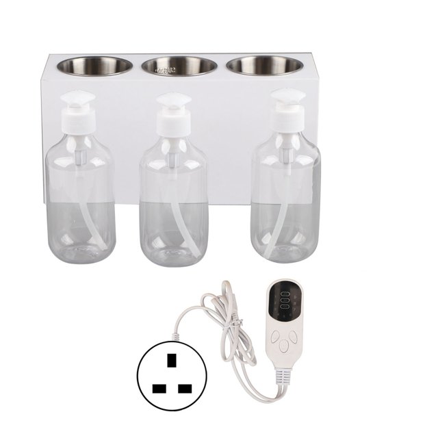 3 Bottle Spa Warmer Adjustable 9 Temperature Mode with Timer Massage
