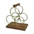 thumbnail image 1 of 3 Bottles Freestanding Tabletop Wine Holder, Countertop Wine Rack, Perfect for Home Decor & Kitchen Storage Rack, Bar,Wine Cellar, Cabinet, Pantry, Drink Organizer Bottle Holder, Gold finish WH-02GLD, 1 of 4
