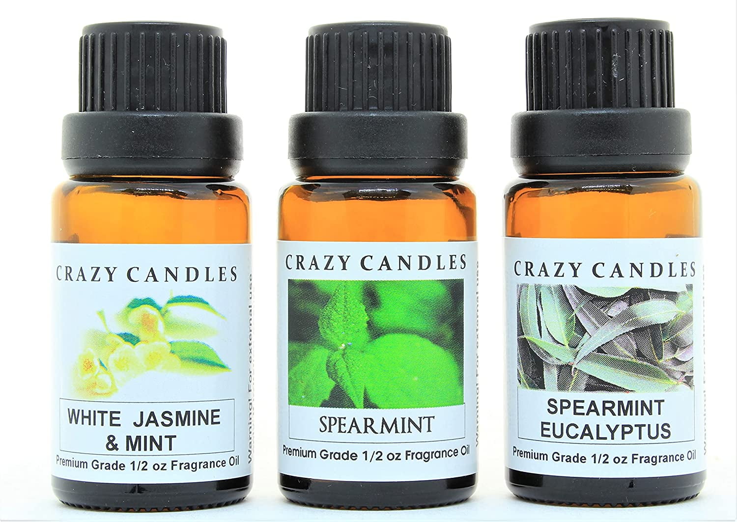 Bottles Set, White Jasmine Mint, Spearmint, Spearmint