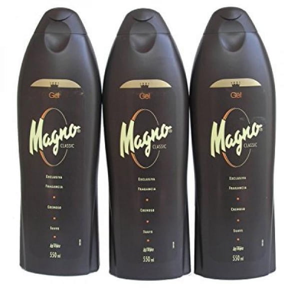 3 Bottles of Magno Shower Gel 18.3oz./550ml