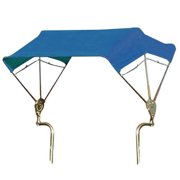 3-Bow Tractor Canopy with Frame Axle Mount 40" - Blue